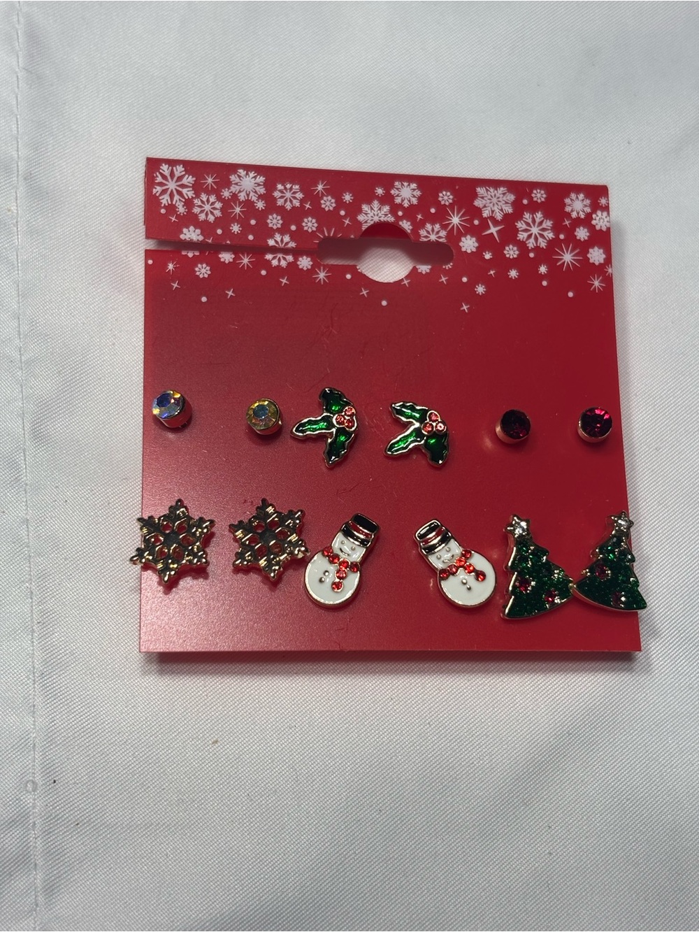 6 New Christmas Kohl's Red Carded Earring Back Assortment